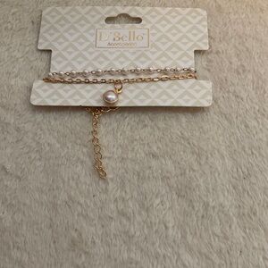 D'Bello Gold Pearl-Accent Layered Bracelet
